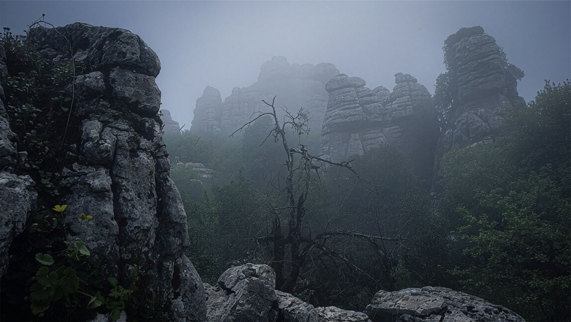 La Montera – Nebel im El Torcal de Antequera