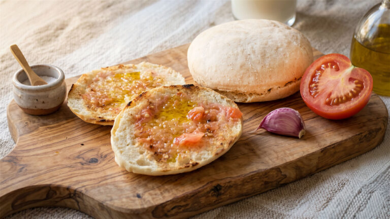 Mollete de Antequera — ein flaches, weiches Weizenbrötchen, das in keinem andalusischen Frühstück fehlen darf