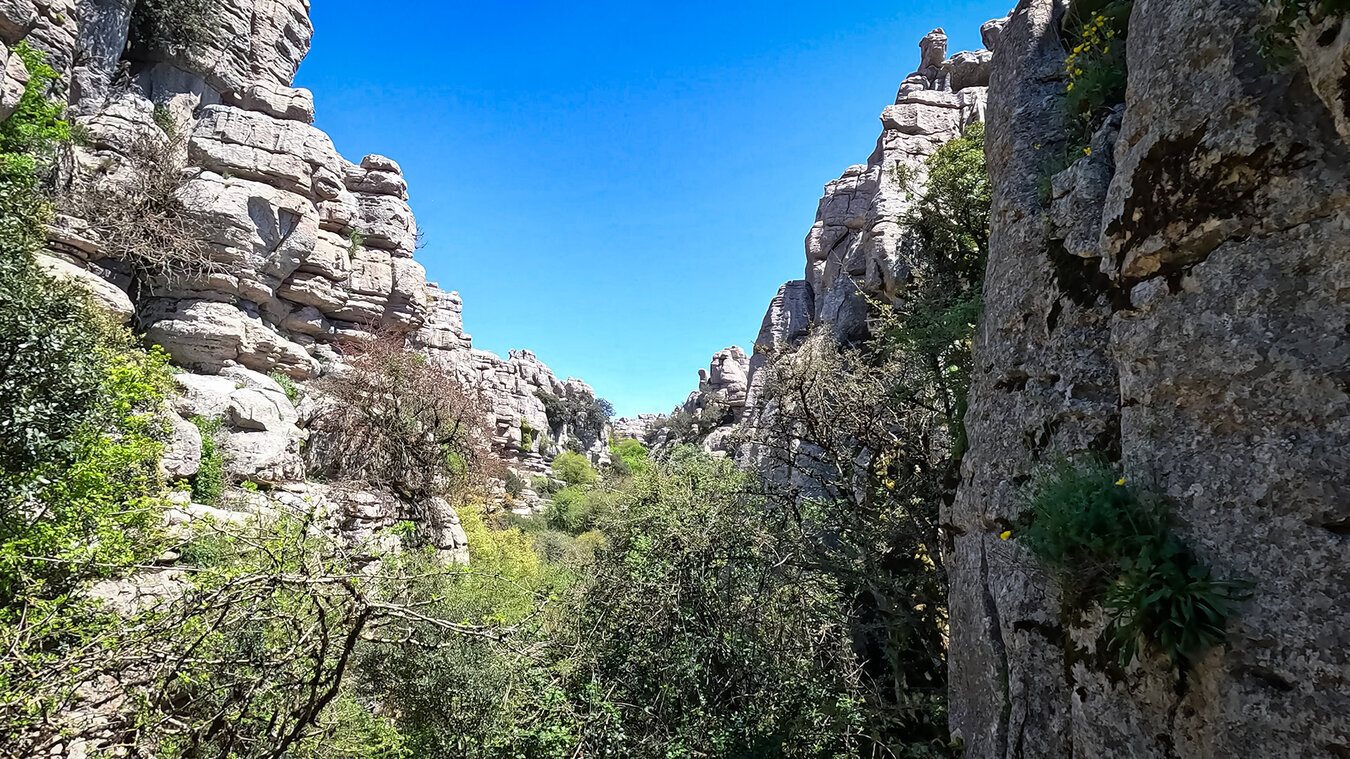 Schlucht im Karstgebirge des El Torcal de Antequera